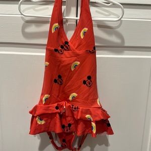 Toddler girl Mickey Mouse one piece swim.